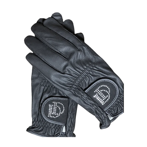 The Dressage Diva Riding Gloves with Added Crystal detail