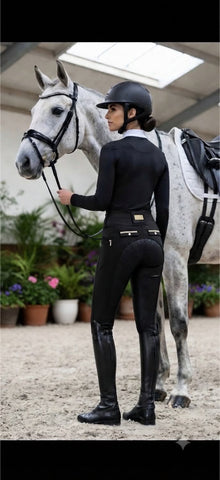 The Dressage Diva "Chloe Everyday" Tights Black