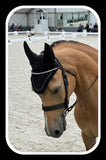 The Dressage Diva - Sound Proof Bonnet, Embroidered silver logo & diamanté crystals