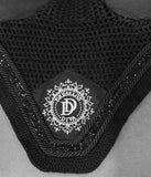 The Dressage Diva Soundproof Bonnet Embryoid silver logo & crushed crystals