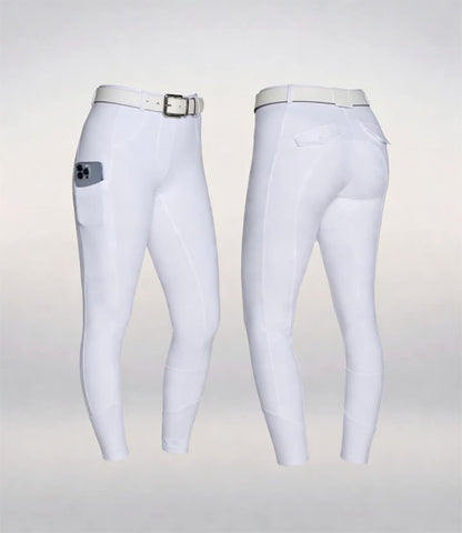 Delzani Brianna PRO WHITE Competition Horse Riding Tights