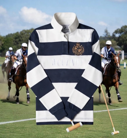 Delzani Navy Equestrian Rugby Shirt