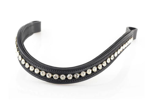 Flexible Fit Clear Crystal Mid Thin Wave - Black Browband