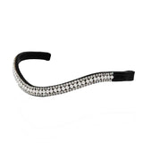 Flexible Fit White Pearl with Clear Crystal Wave - Black Browband