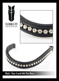 Flexible Fit Clear Crystal Mid Thin Wave - Black Browband