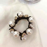 MFE Pearl Rhinestone Elastic Hair Scrunchies