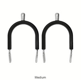 MFE 2pcs Spur Set with Black Rubber-Coated to protect the Boot.